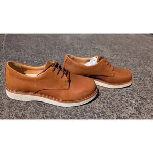 Samuel Hubbard Womens Casual Walking Shoe 8.5M Tan Waxhide Vibram "Hubbard Free"